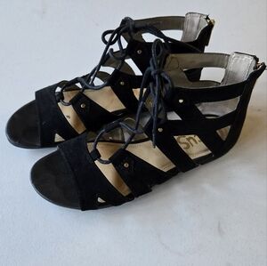 Circus Black Strappy Gladiator Sandals